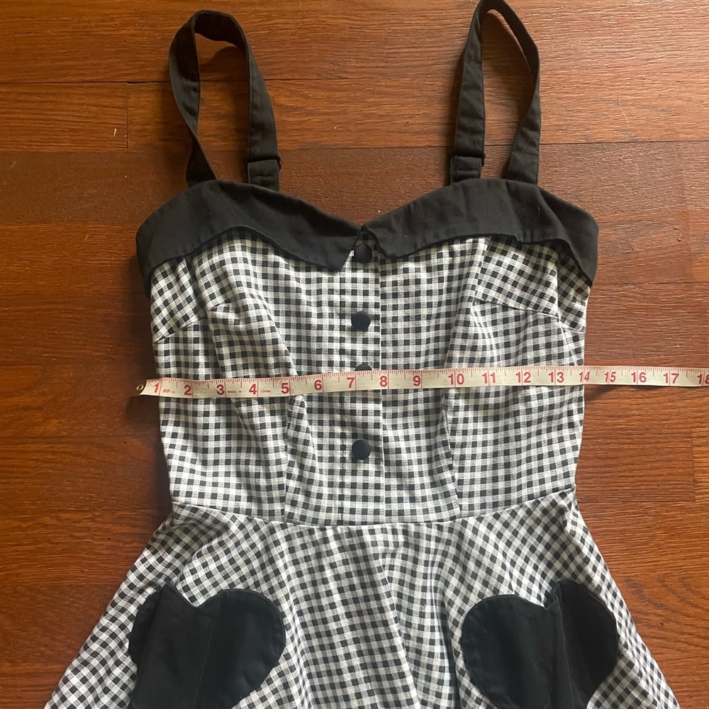 Classic Pinup Couture black white gingham betsey dress  M - Picture 6 of 7